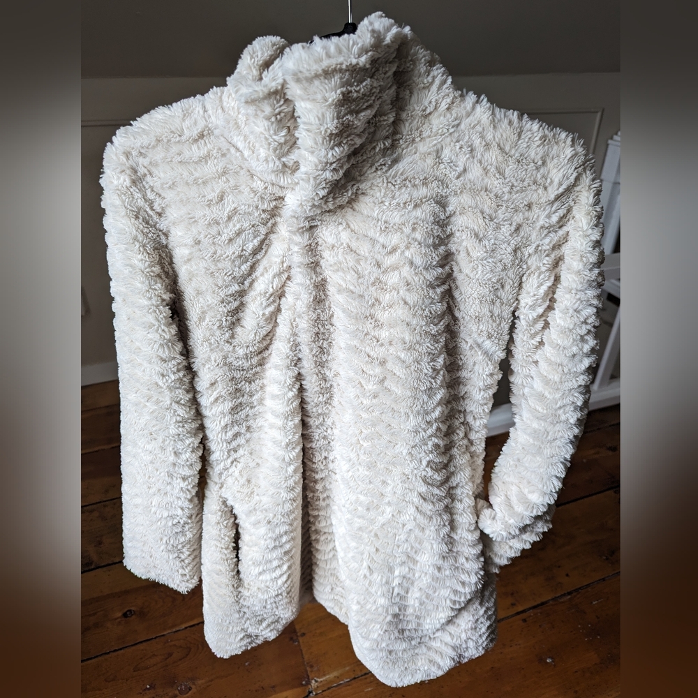 Patagonia long pelage fleece coat Cream/White